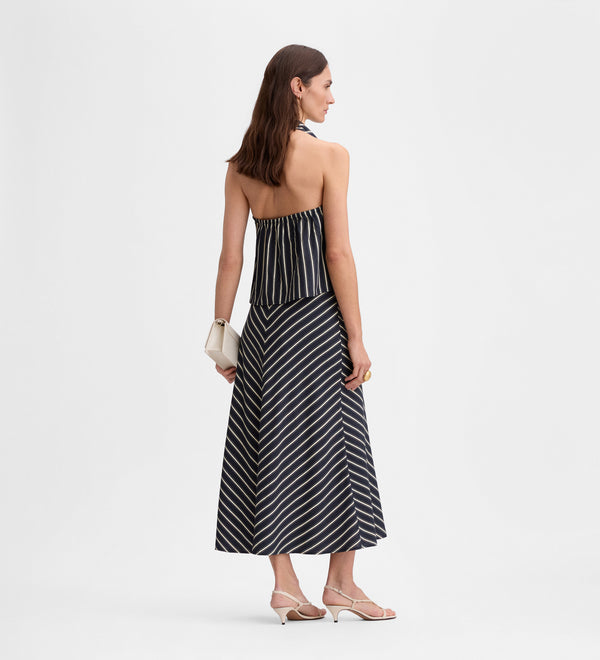 Flared striped skirt
