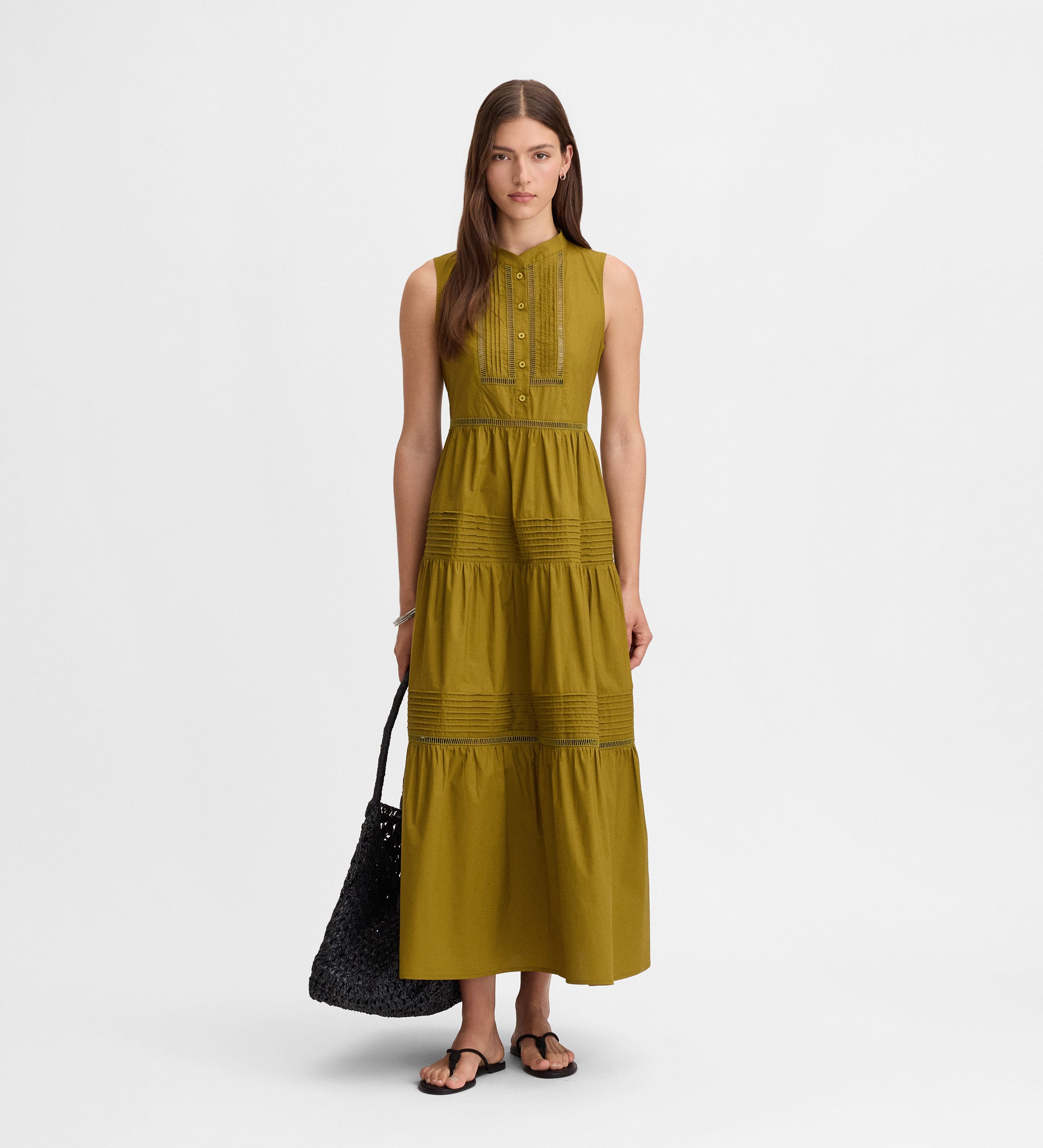 Vestido midi sisado