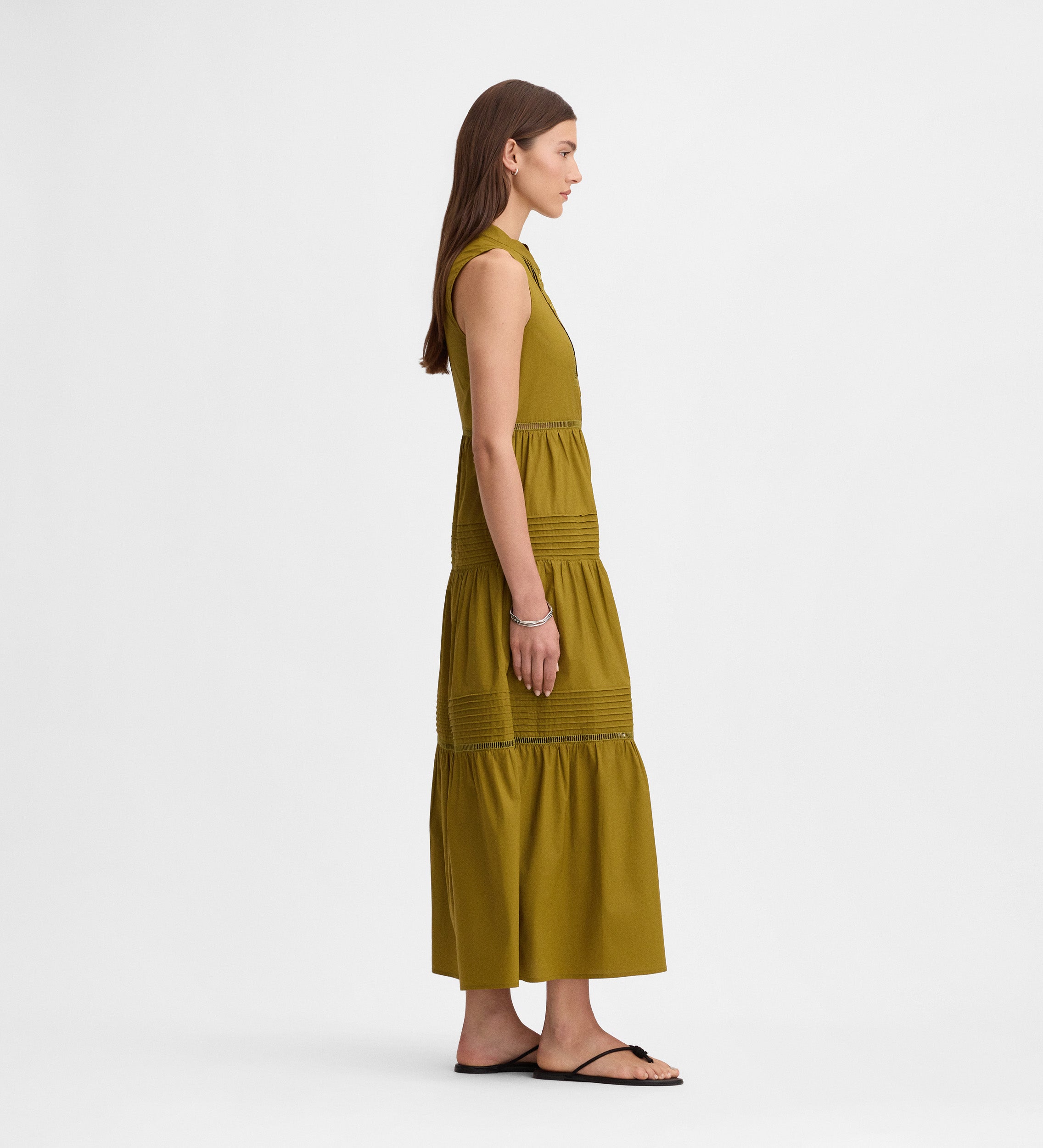Vestido midi sisado