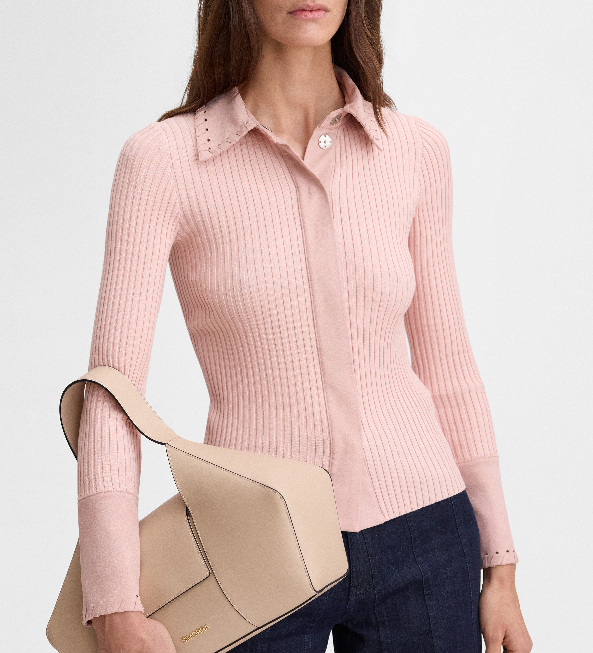 Polo shirt suede details