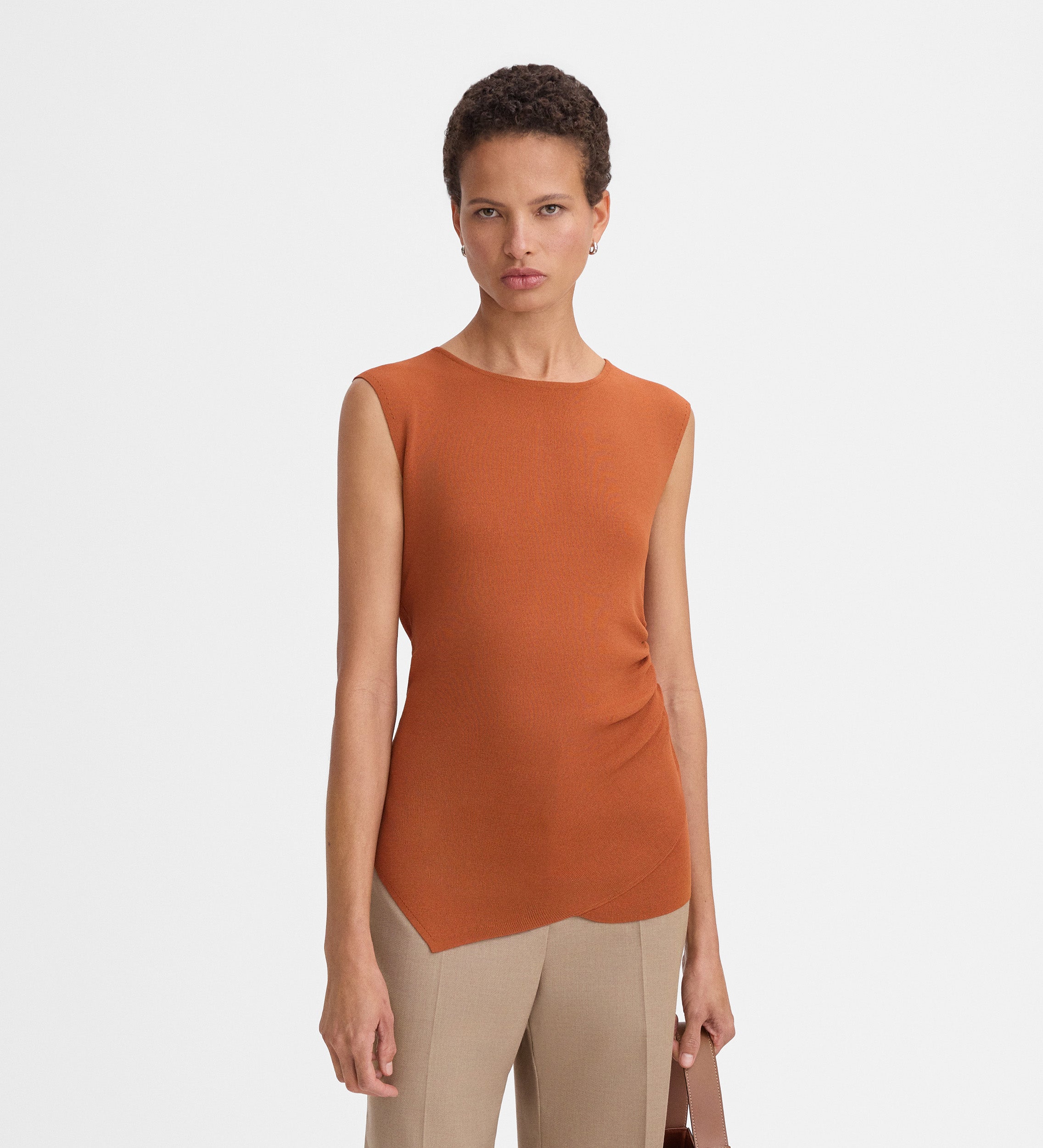 Asymmetrical knit top