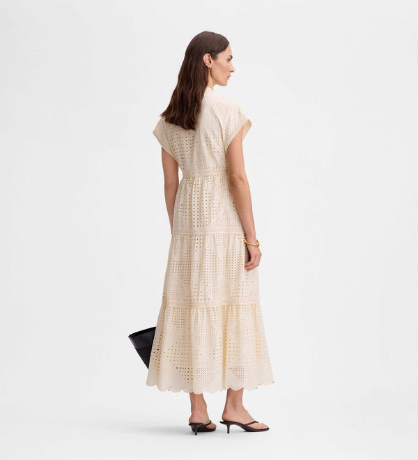 Vestido algodón bordado