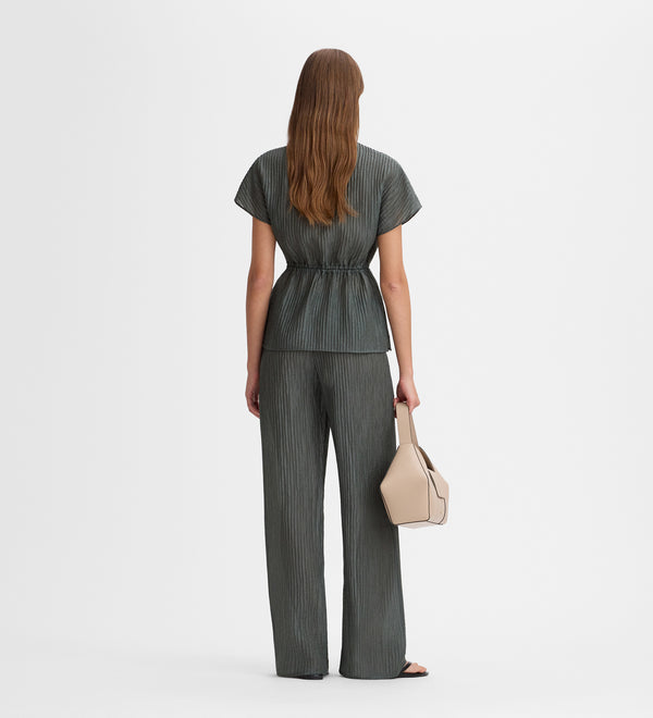 Wide textured pants