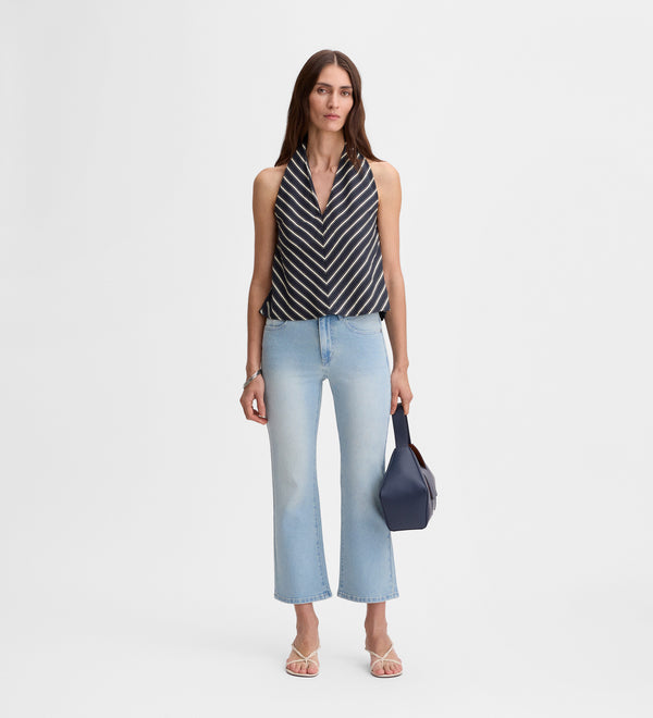 Pantalón crop acampanado