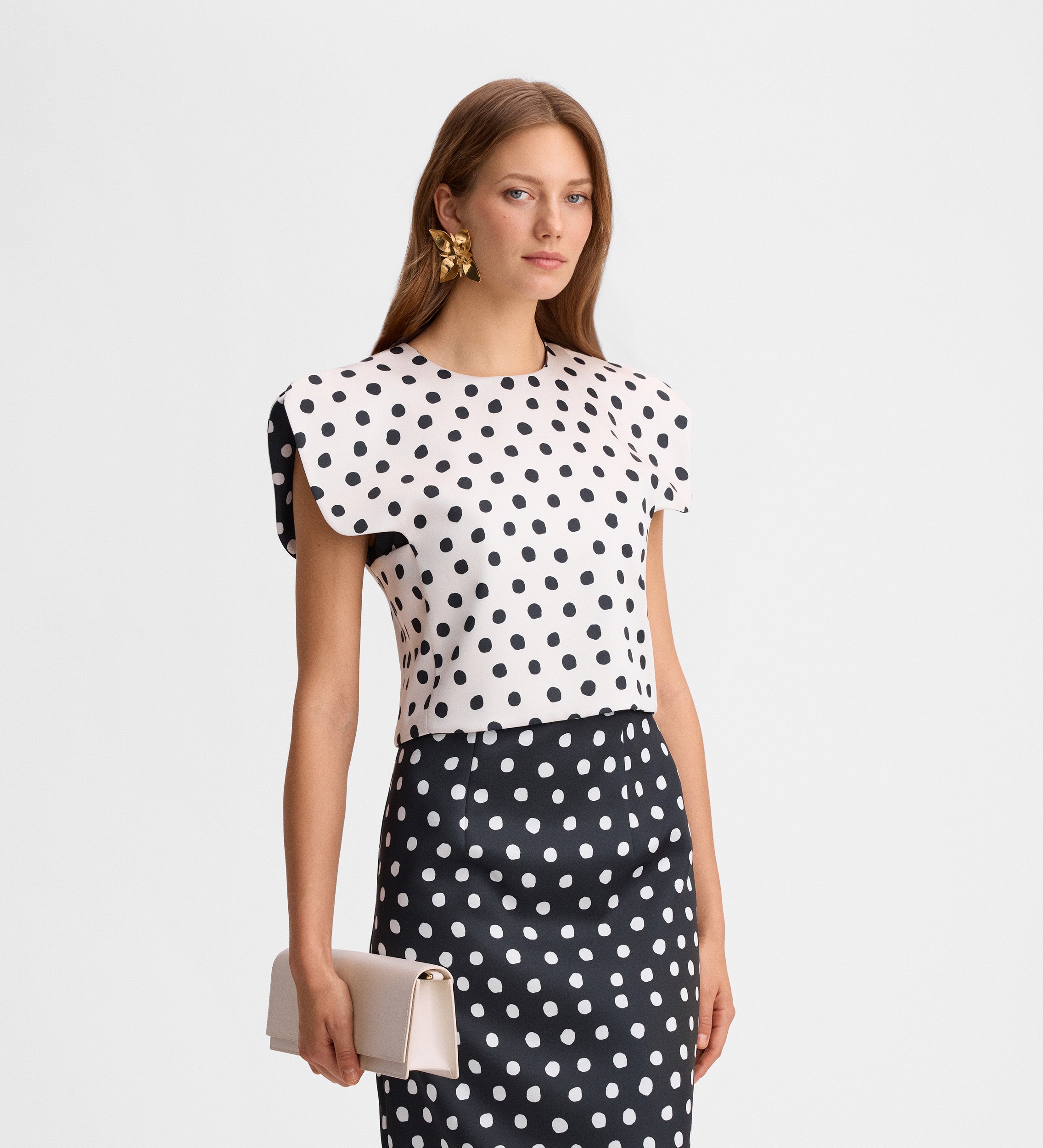 Top satén reversible