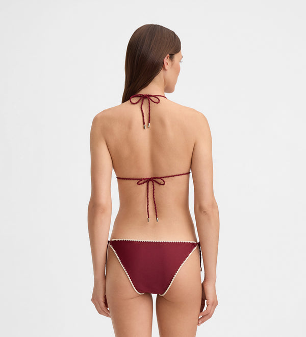Braguita bikini pespuntes decorativos