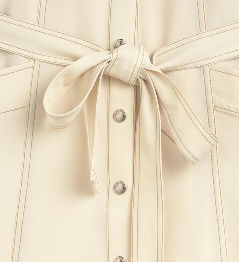 Vestido camisero manga corta