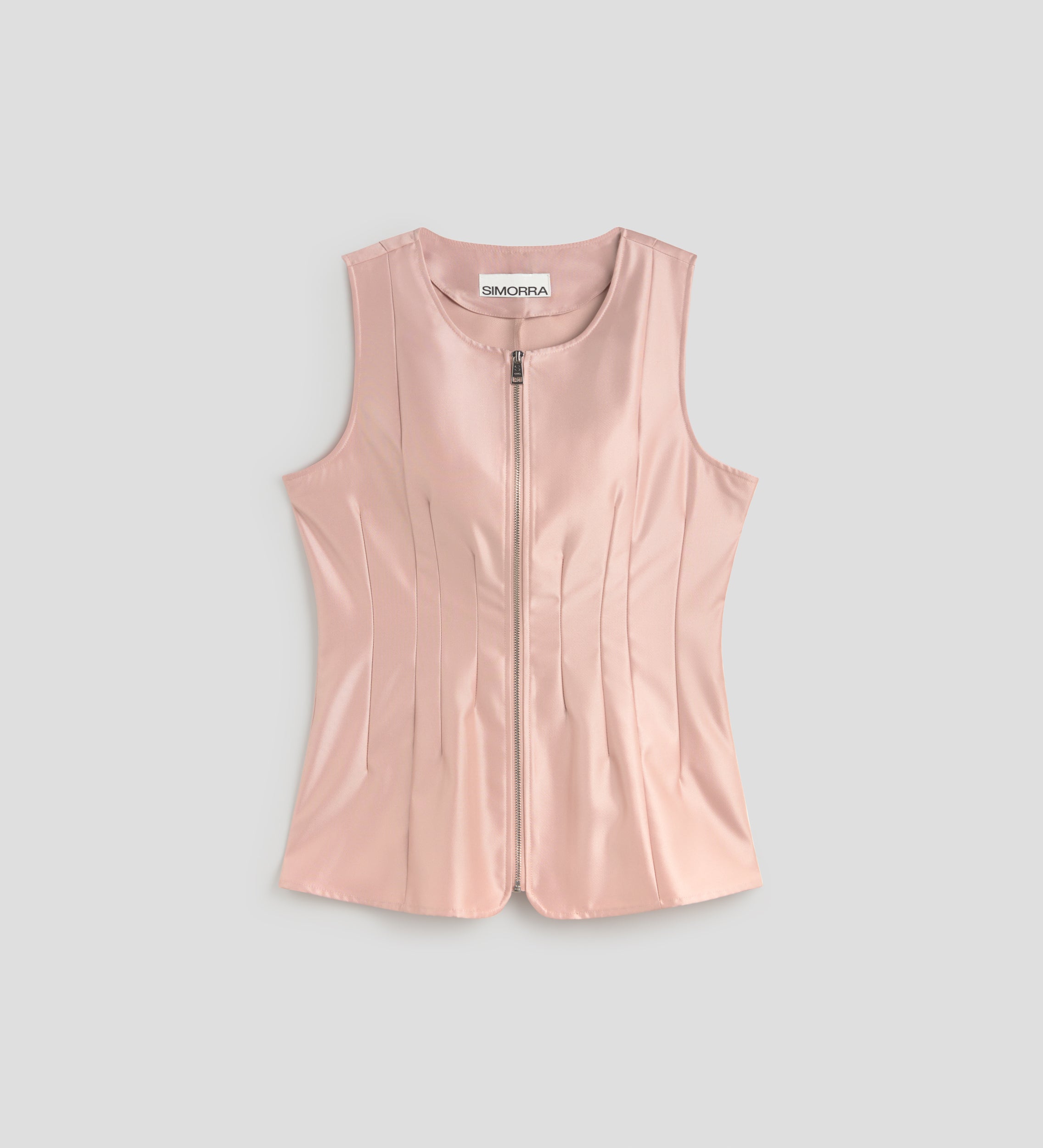 Fitted zipper vest