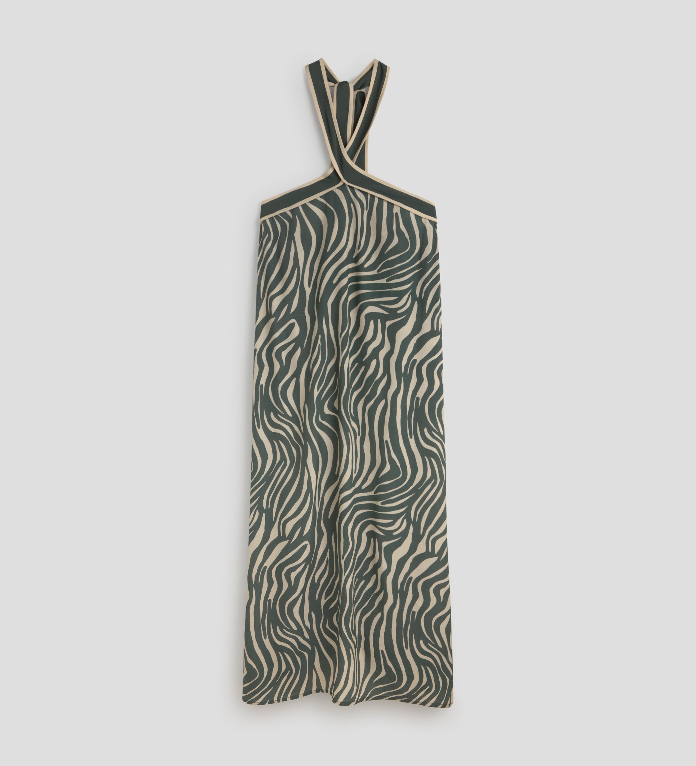 Vestido estampado escote halter