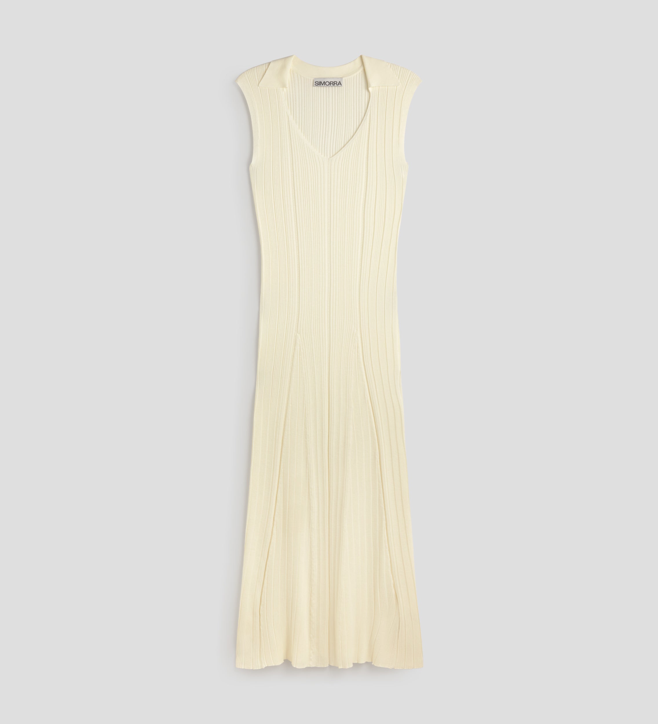 Flared knit midi dress