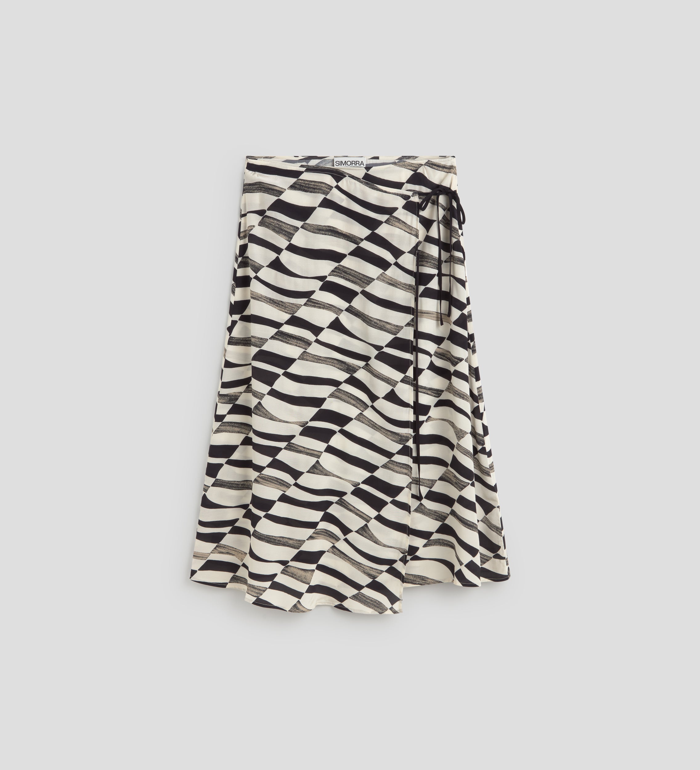 Printed skirt with bows