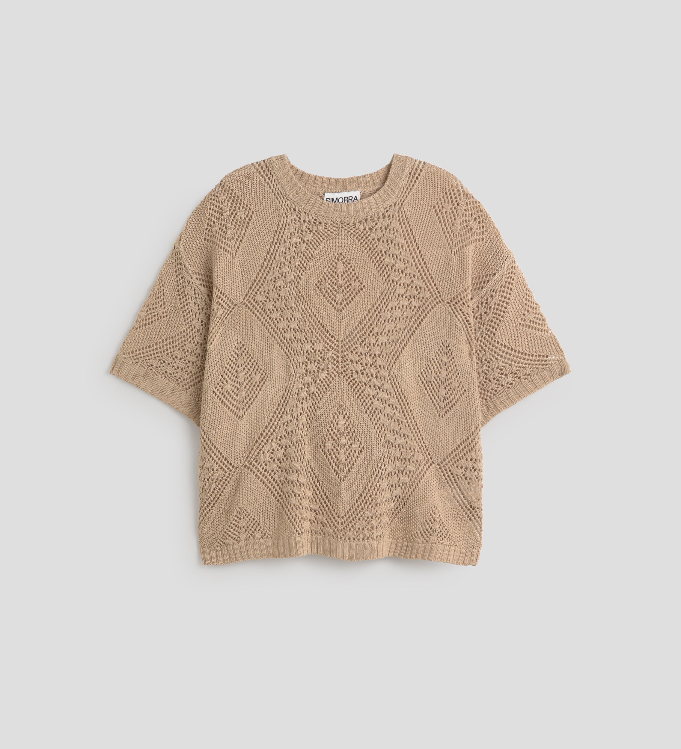 Openwork knit sweater